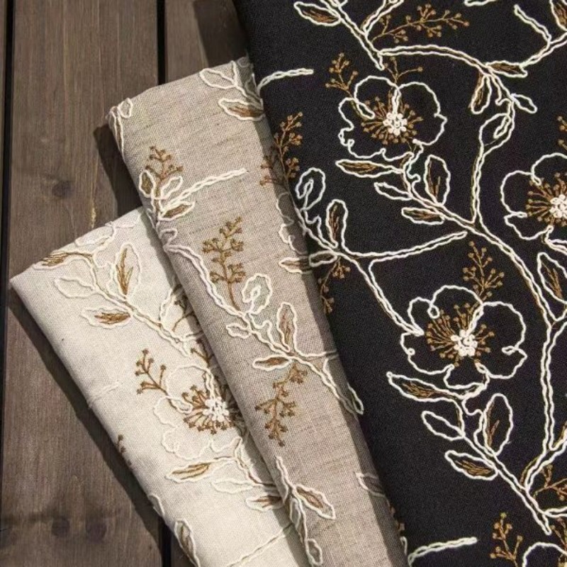 Sewing Fabric - Вышитая тюлевая кружевная ткань с отделкой