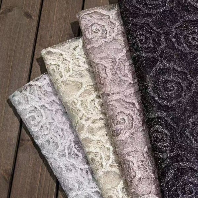Sewing Fabric - Вышитая тюлевая кружевная ткань с круглым