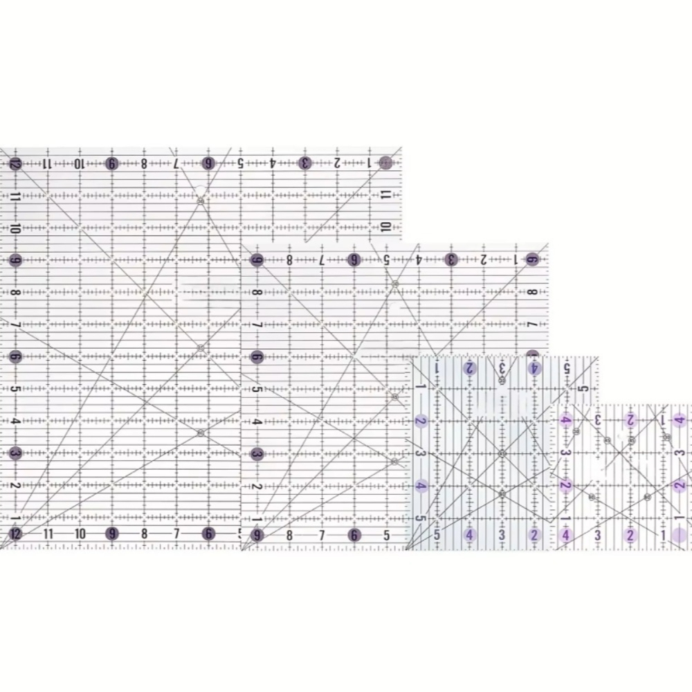 Quilting Ruler Square - Набор из 4 квадратных акриловых линеек
