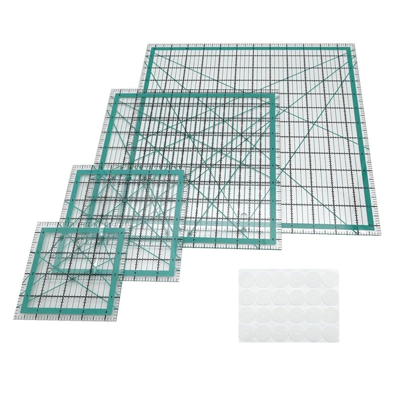 Quilting Ruler Square - Линейки для квилтинга, 4 квадратных шаблона