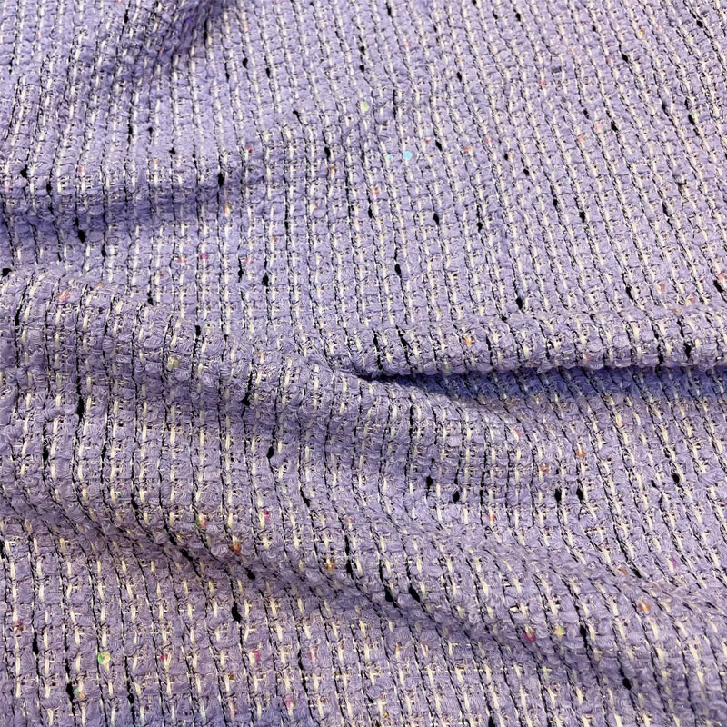 Фиолетовая ткань твид с пайетк – обзор и цена Sewing Tweed