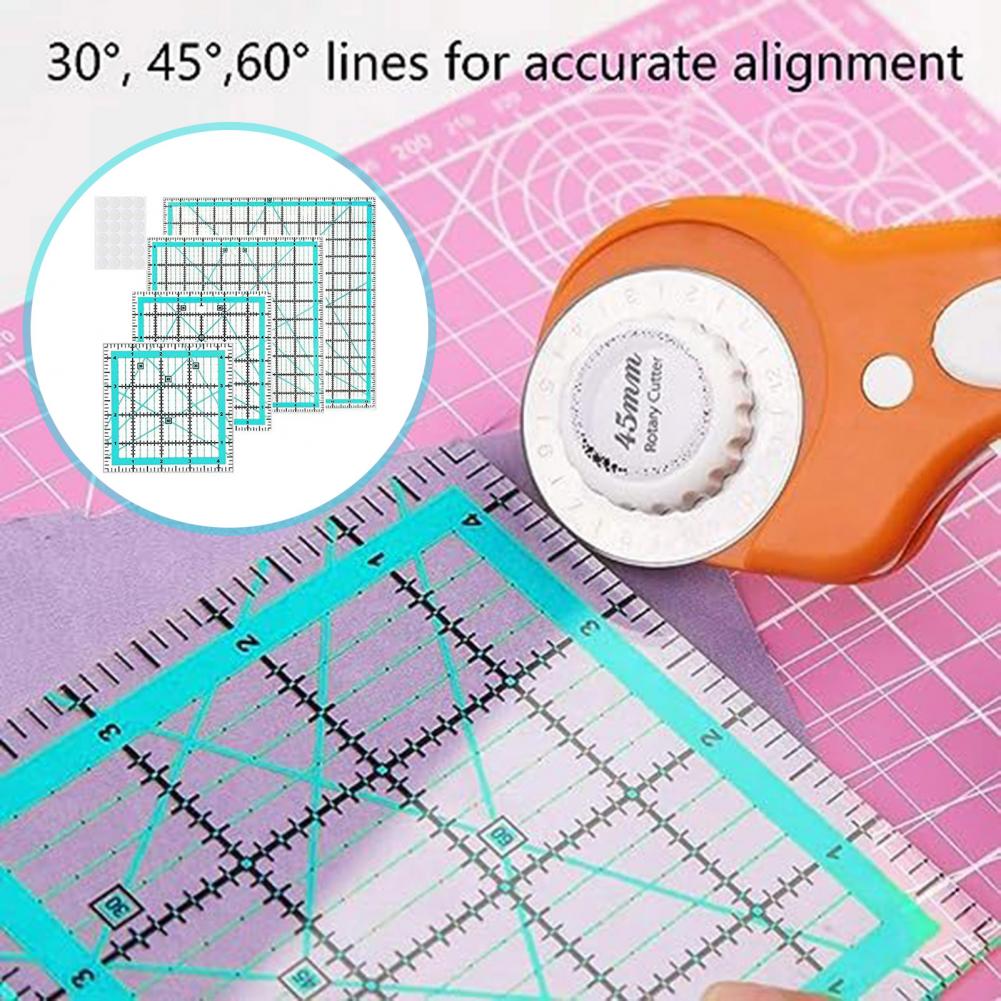 4 шт. акриловая линейка для кв – обзор и цена Quilting Ruler Square