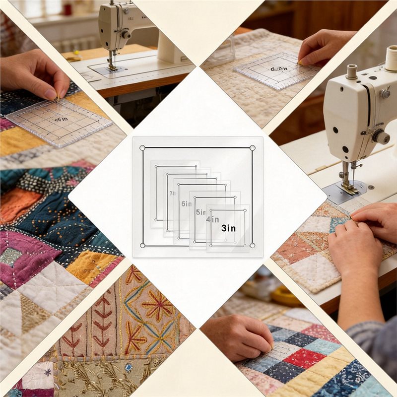 8 шт. прозрачных акриловых ква – обзор и цена Quilting Ruler Square