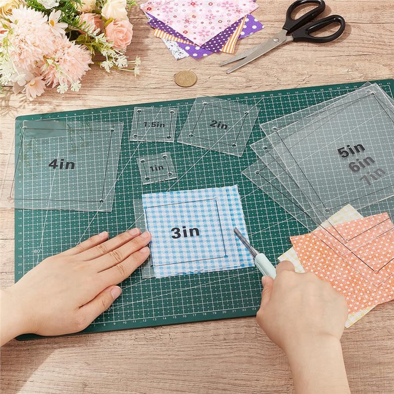 8 шт. прозрачных акриловых ква – обзор и цена Quilting Ruler Square